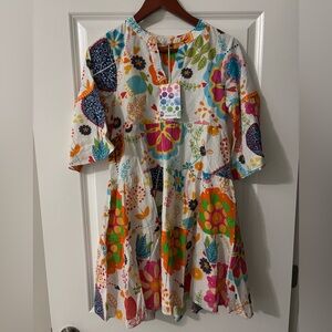 Mauve Vivante XS, NWT summer garden mini shift style dress